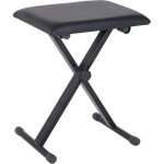 Tabouret de piano - homcom - pliable r�glable 37 - 47 cm si�ge rembourr� pu pieds m�tal - m�tal pu - ...