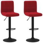 Tabourets de bar 2 pcs rouge bordeaux velours - salalis - sp0051 Tabourets de bar 2 pcs rouge bordeaux velours - salalis - sp0051