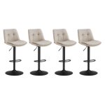 Tabourets de bar lot de 4 siège pivotant à hauteur réglable avec dossier et repose - pieds salle à manger ... Tabourets de bar lot de 4 siège pivotant à hauteur réglable avec dossier et repose - pieds salle à manger ...