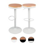 Tabouret de bar cifunzero en bois et m�tal mod�le de ch�ssis monobloc blanc lot de 2 marrons