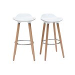 Miliboo - tabourets de bar scandinaves blancs (lot de 2) gilda