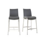 Miliboo - tabourets de bar design gris fonc� h70 cm (lot de 2) olly