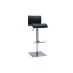 Miliboo - tabouret de bar design r�glable noir et inox bross� sheina
