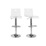 Tabourets de bar design saturne transparent x 2 Tabourets de bar design saturne transparent x 2