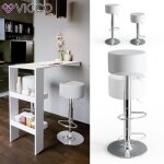 Vicco tabouret de bar blanc 38. 5 x 92 cm 2 pièces Vicco tabouret de bar blanc 38. 5 x 92 cm 2 pièces
