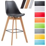 Tabouret de bar - clp - metz - bois de chne - plastique - design moderne