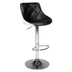 Tabouret de bar noir et blanc jasper