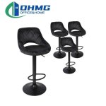 Tabouret de bar ohmg - quatre(4) tabourets noirs - r�glable en hauteur