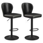 Tabouret de bar pivotant à 360° - vasagle - lot de 2 - hauteur réglable - noir dencre Tabouret de bar pivotant à 360° - vasagle - lot de 2 - hauteur réglable - noir dencre