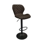 Tabouret de bar pivotant malaga pu brun fonc