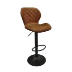 Tabouret de bar pivotant malaga pu cognac