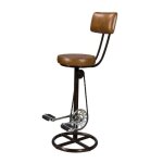Chaise de bar 76 cm en cuir avec dossier - phoenix - rendez - vous dco