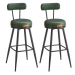 Tabouret de bar - vasagle - lot de 2 - siège rembourré - style moderne mi - siècle - vert forêt Tabouret de bar - vasagle - lot de 2 - siège rembourré - style moderne mi - siècle - vert forêt