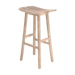 Tabouret de bar en bois de teck 77 cm - vittoria - rendez - vous d�co