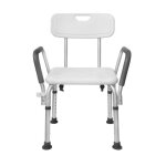 Tabouret de douche - hengmei - mod�le c - hauteur ergonomique r�glable - pieds antid�rapant