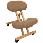 Tabouret ergonomique pliable et réglable - beige - vivezen Tabouret ergonomique pliable et réglable - beige - vivezen