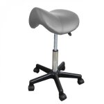 Tabouret ergonomique � roulettes r�glable en hauteur - gris - vivezen