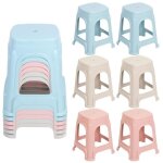 Tabourets - flasidu - lot de 6 - empilables - m�lange de couleurs - forte capacit� de charge