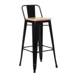 Tabouret haut avec dossier lix bois noir - sklum - industriel - loft - intérieur - noir - métal - 150 ... Tabouret haut avec dossier lix bois noir - sklum - industriel - loft - intérieur - noir - métal - 150 ...