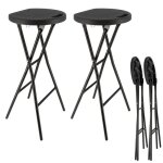 Tabourets haut pliant x2 - hauteur 80cm - tabouret de bar pliant - tabouret mange debout - siège résine ... Tabourets haut pliant x2 - hauteur 80cm - tabouret de bar pliant - tabouret mange debout - siège résine ...