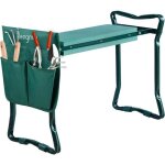 Tabouret de jardinage - hengmei - agenouilloir pliable - capacit� 150kg - 4 poches de rangement - design ...
