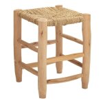 Tabouret marocain bois de laurier naturel 40 cm