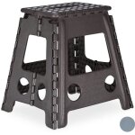 Relaxdays tabouret pliable xl transportable salle de bain camping 39x39x32 cm jusqu? 150 kg plastique ...