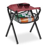 Relaxdays tabouret pliant camping avec poche jusqu? 120 kg pliable lger sige plage hxlxp: 39x29x35 ...