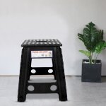 Tabouret pliant - mothinessto - antid�rapant - �cologique - portable - noir