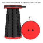 Tabouret pliant portatif pour la p�che au camping en plein air - fasike - rouge - 26 x 26 x 65 - 45 cm ...
