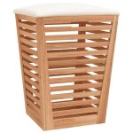 Tabouret de salle de bain - salutuya - bd11387 - bois massif de noyer - 405x405x56 cm - design contemporain ...