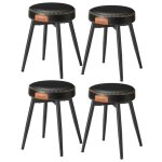 Tabouret de salle à manger lot de 4 siège rembourré pu avec coutures style moderne mi - siècle hauteur ... Tabouret de salle à manger lot de 4 siège rembourré pu avec coutures style moderne mi - siècle hauteur ...