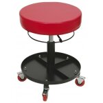 Tabouret sur roulettes - ks tools - rglable en hauteur - rouge - 370 x 565 mm - 6 kg