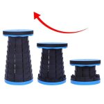 Tabouret t�lescopique pliable - huole - bleu - 26 * 26 * 6. 5 - 45cm - 200 kg - plastique