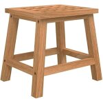 Tabouret - vidaxl - noyer - 29 x 225 x 225 cm - bois massif - style contemporain