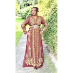 Tackhita caftan robe oriental grande taille rouge rimka farasha robe dubai mariage fianailles