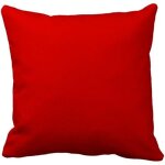 Taies doreillers - 100% coton - rouge - lot de 2 - 65 x 65 cm - lavable en machine