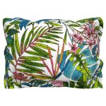 Taie doreiller 70x50 cm coton sumatra bleu paon