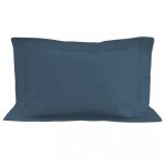 Taie doreiller en coton 50x70 cm bleu canard par 50 x 70 cm bleu canard