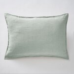 Taie d?oreiller 50 x 70 cm ? lin lav franais luxe soline - eucalyptus