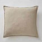 Taie d?oreiller 60 x 60 cm ? lin lav� fran�ais luxe soline - lin