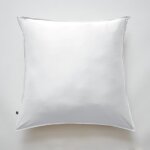 Taie d?oreiller 63 x 63 cm ? satin de bambou ? salom� blanc