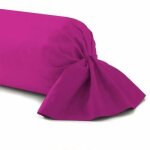 Taie de traversin - homerokk - 45x205 cm - 100% coton - r�sistante - couleur cassis / rose