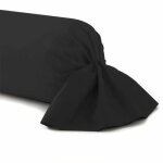 Taie de traversin - homerokk - 45x205 cm - 100% coton - noir - tissu r�sistant