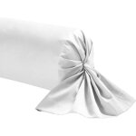 Taie de traversin blanche 100% coton 90 cm - blanc - fabriqué en france - terre de nuit Taie de traversin blanche 100% coton 90 cm - blanc - fabriqué en france - terre de nuit