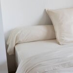 Taie de traversin coton lav� - someo beige 140 cm - someo