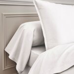 Taie de traversin percale blanche 90 cm - blanc - fabriqué en france - terre de nuit Taie de traversin percale blanche 90 cm - blanc - fabriqué en france - terre de nuit