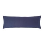 Taie de traversin - homescapes - 50 x 140 cm - coton 200 fils - bleu marine - hypoallerg�nique