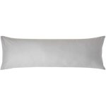 Taie de traversin - coton - gris acier - 200 fils - 50 x 140 cm - hypoallerg�nique