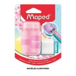 Taille - crayons 2 trous + gomme blanche - avec réservoir - couleurs pastel - maped Taille - crayons 2 trous + gomme blanche - avec réservoir - couleurs pastel - maped